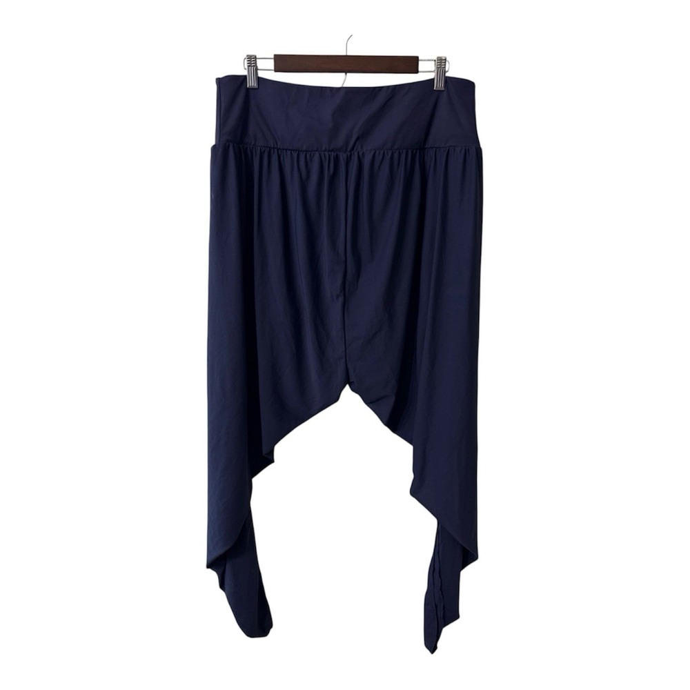 Halara drop crotch sheer leg harem pants women's XL navy blue active sporty yoga